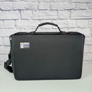 Crop In Style Scrapbooking Tote Carrying Case Drawers Black Shoulder Strap